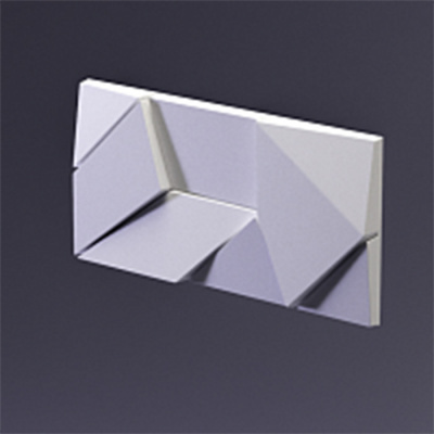 3D Дизайнерская панель из гипса ORIGAMI, 127*257 мм, 0,03 м2