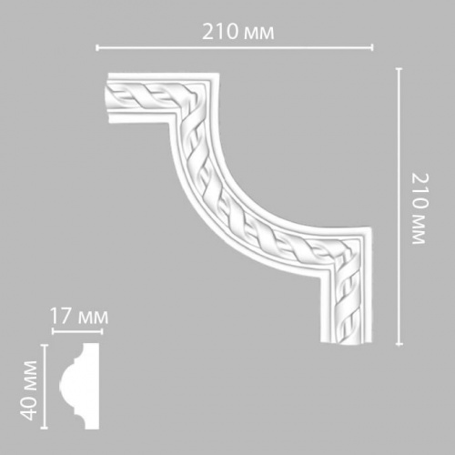 DP 8050 B угол (220х220х20)