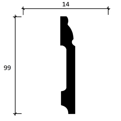 DD15/Плинтус DecorDizayn (99x14x2000мм)/18
