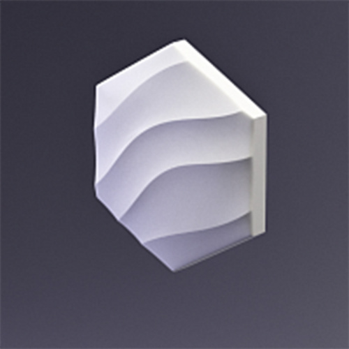 3D Дизайнерская панель из гипса HEKSA-wave, 200x173x29 мм, 0,026м2, 38,5 шт. в 1 м2