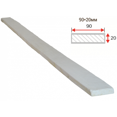 Доска ArnoDecor Модерн Белая 90*20 мм, 3 м