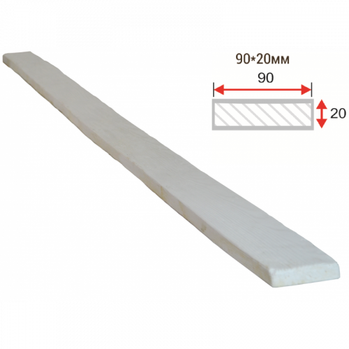 Доска ArnoDecor Модерн Белая 90*20 мм, 3 м
