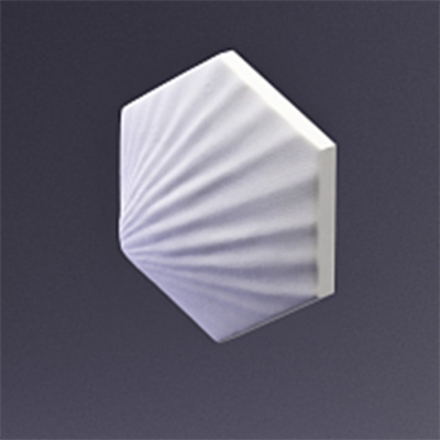 3D Дизайнерская панель из гипса HEKSA-shell, 200x173x32 мм, 0,026м2, 38,5 шт. в 1 м2