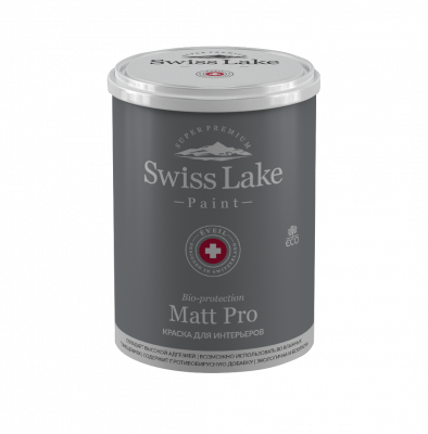 Краска Swiss Lake MATT PRO база А 0,9л матовая для стен и потолков