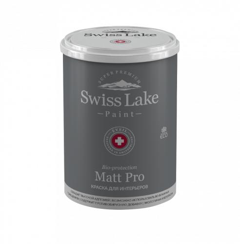 Краска Swiss Lake MATT PRO база А 0,9л матовая для стен и потолков