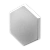 3D Дизайнерская панель из гипса HEKSA-alfa, в покрытии PLATINUM ГЛЯНЕЦ, 200x173x27 мм, 0,026м2, 38,5