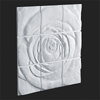 3D Дизайнерская панель из гипса ROSE-9, 600*600мм, 0,36м2