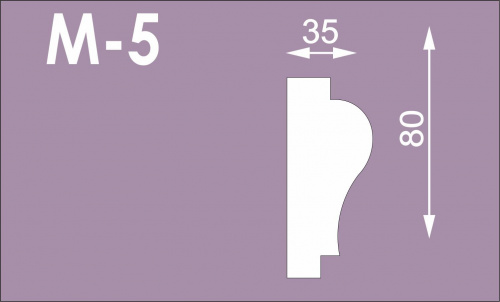 Молдинг М-5 (80*35), 2м (СГП) 2020