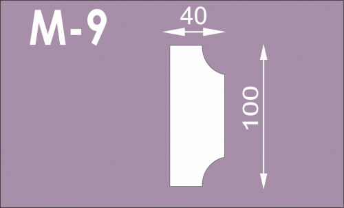 Молдинг М-9 (100*40), 2м (СГП) 2020