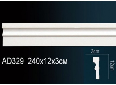 AD329 Молдинг (120х30х2400) гладкий
