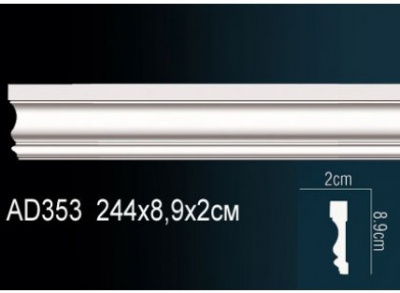 AD353 Молдинг (89х20х2440) гладкий