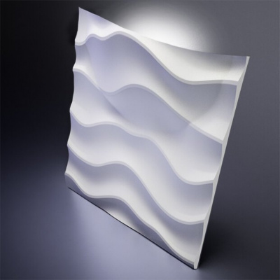 3D Дизайнерская панель из гипса SANDY-2 LED WHITE 3 модуля, 600x600 мм, 0,36 м2
