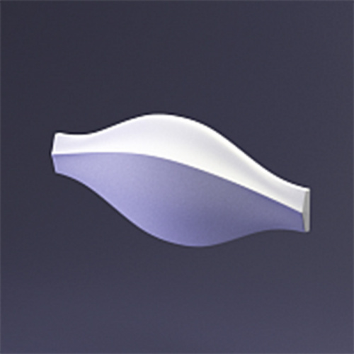 3D Дизайнерская панель из гипса DOVE в покрытии PLATINUM МАТ, 400x160x35 мм
