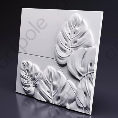 3D Дизайнерская панель из гипса LIST, 600x600 мм, 0,36 м2