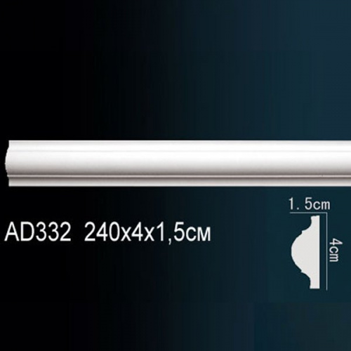 AD332 Молдинг (40х15х2400) гладкий