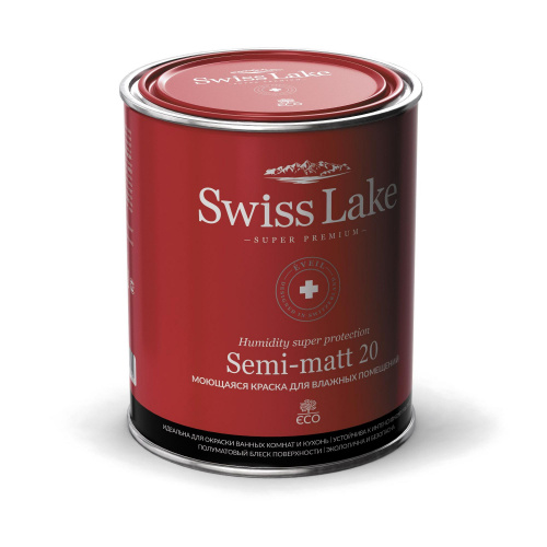 Краска Swiss Lake SEMI-MATT 20 база А 2,7л моющая для влажных помещений