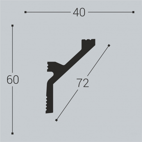 К12 Карниз XPS BD (60*40)/20