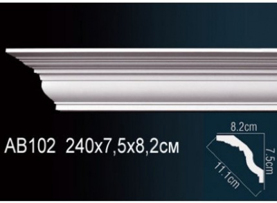 AB102 Карниз (77х86х2400) гладкий