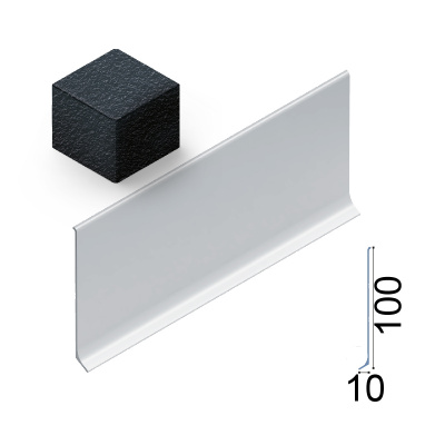 Плинтус NEEXY AKBD100-SBL 100мм*2,5м муар черный (алюминий) 