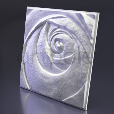 3D Дизайнерская панель из гипса ROSE - Пятый элемент PLATINUM ПАТИНА 600*600мм, 0,36м2