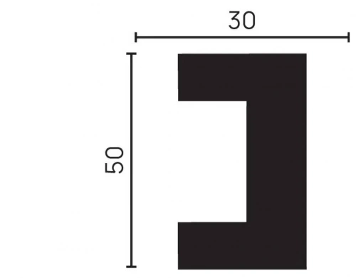 613-90SH Рейка DecorDizayn (50*30) 3м