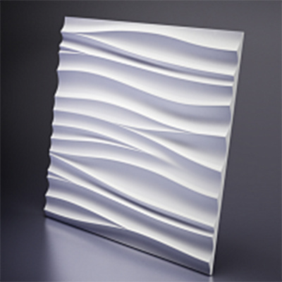 3D Дизайнерская панель из гипса SILK-2 LED RGB 2 модуля  с радиопультом, 600x600 мм, 0,36 м2