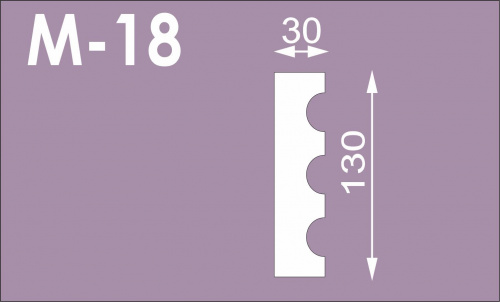 Молдинг М-18 (130*30), 2м (СГП)