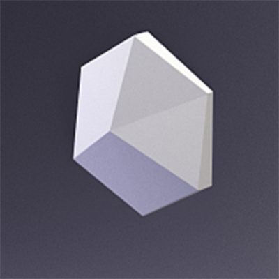 3D Дизайнерская панель из гипса CUBE-серия в покрытии PLATINUM ГЛЯНЕЦ, 200x173x35 мм