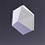 3D Дизайнерская панель из гипса CUBE-серия в покрытии PLATINUM ГЛЯНЕЦ, 200x173x35 мм