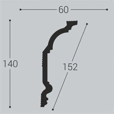К2 Карниз XPS BD (140*60)/7