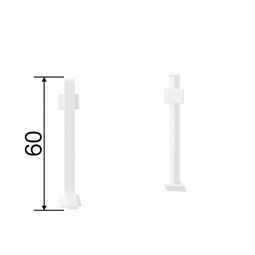 Соединитель к плинтусу LACONISTIQ ADHESIVE 60мм белый матовый