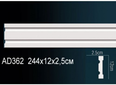 AD362 Молдинг (120х26х2440) гладкий