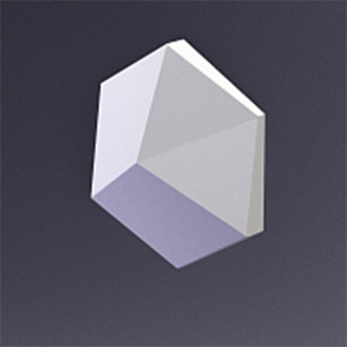 3D Дизайнерская панель из гипса CUBE-серия в покрытии PLATINUM МАТ, 200x173x35 мм