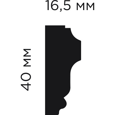 Молдинг HIWOOD D40V2 (40×16.5) 2м