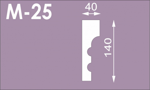 Молдинг М-25 (140*40), 2м (СГП)