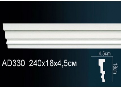 AD330 Молдинг (180х47х2400) гладкий