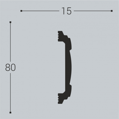 М8 Молдинг XPS BD (80*15)/22