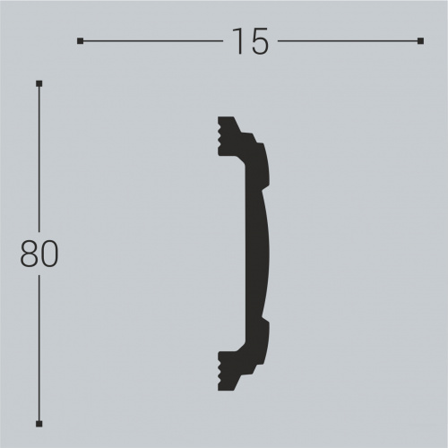 М8 Молдинг XPS BD (80*15)/22