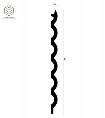 Декоративная панель ALPINE WALLS LA ECO0974B 157*10*2900