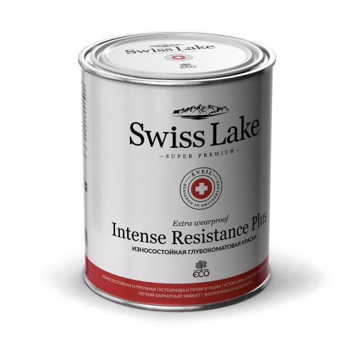 Краска Swiss Lake INTENSE RESISTANCE PLUS база А 9л износостойкая для стен и потолков