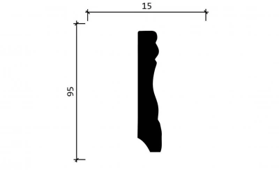 153A/Плинтус широкий с каб. каналом DecorDizayn (95х15х2000)/20*