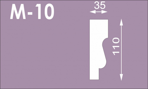 Молдинг М-10 (110*35), 2м (СГП)