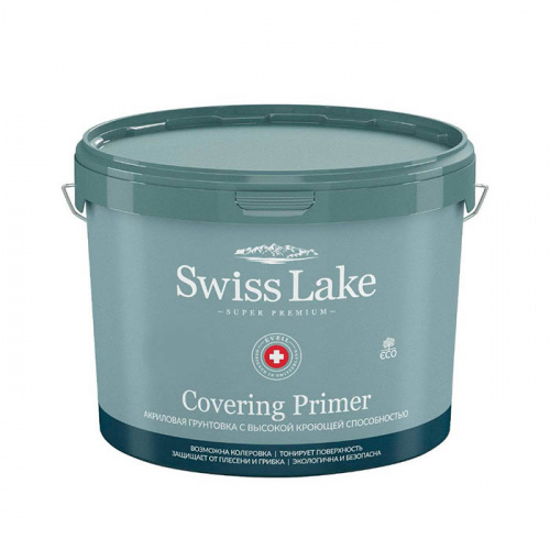 Грунт Swiss Lake COVERING PRIMER 9л акриловый с высокой кроющей способностью
