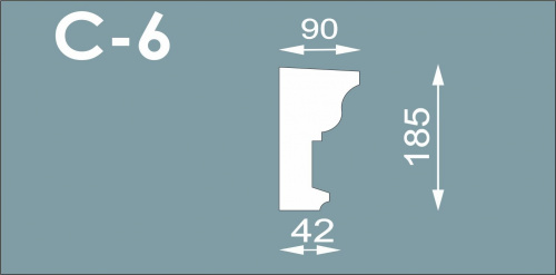 Карниз С-6 (185*90), 2м (СГП)