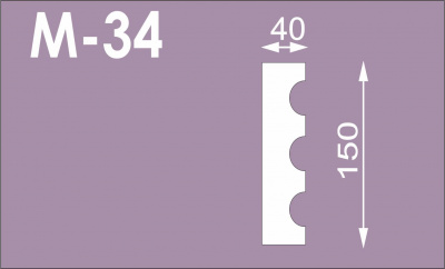 Молдинг М-34 (150*40), 2м (СГП)